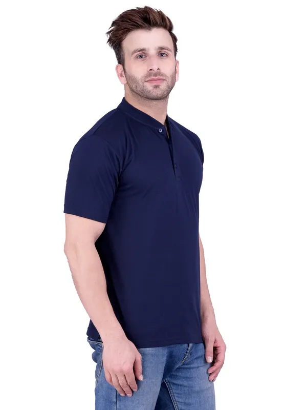 Navy_Blue_Plain_Henley_Neck_Half_Sleeves_T-Shirt_For_Men