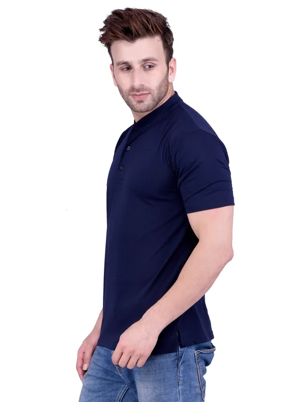 Navy_Blue_Plain_Henley_Neck_Half_Sleeves_T-Shirt_For_Men