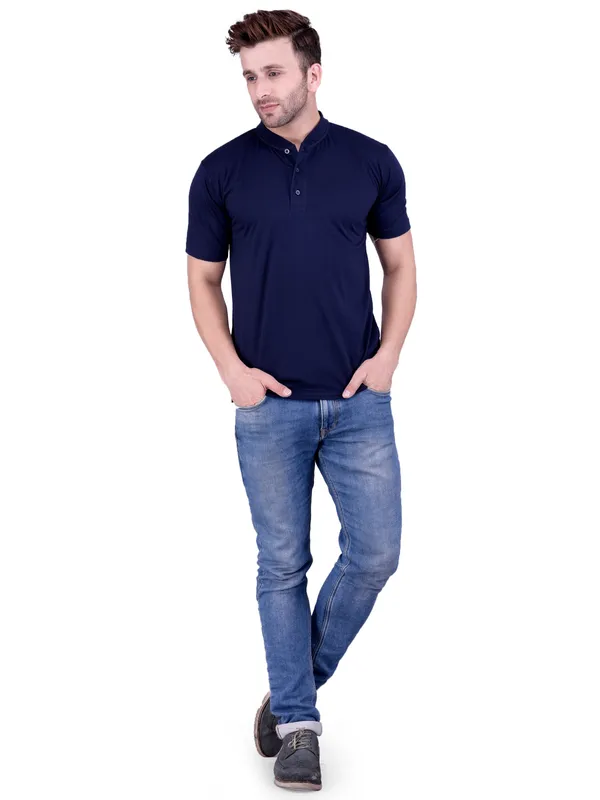 Navy_Blue_Plain_Henley_Neck_Half_Sleeves_T-Shirt_For_Men