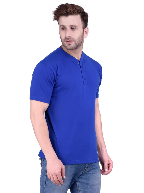 Royal_Blue_Plain_Royal_Henley_Neck_Half_Sleeves_T-Shirt_For_Men