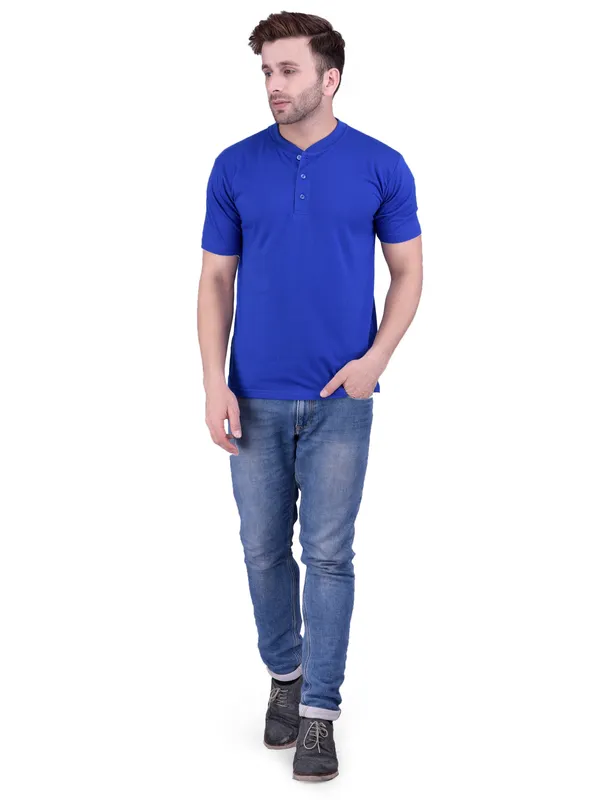 Royal_Blue_Plain_Royal_Henley_Neck_Half_Sleeves_T-Shirt_For_Men