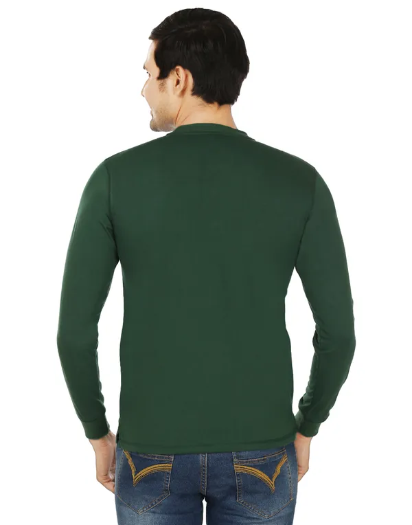 Bottle_Green_Plain_Henley_Neck_Full_Sleeves_T-Shirt_For_Men