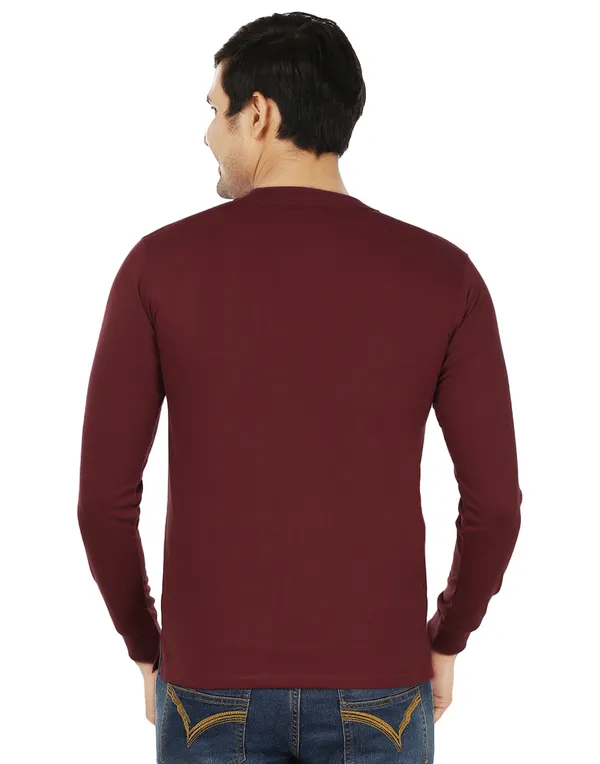 Maroon_Plain_Henley_Neck_Full_Sleeves_T-Shirt_For_Men