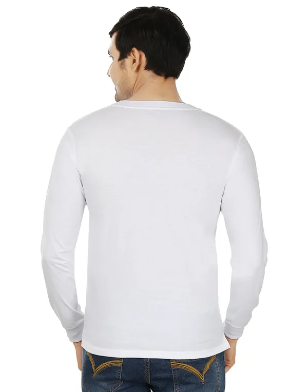 White_Plain_Henley_Neck_Full_Sleeves_T-Shirt_For_Men