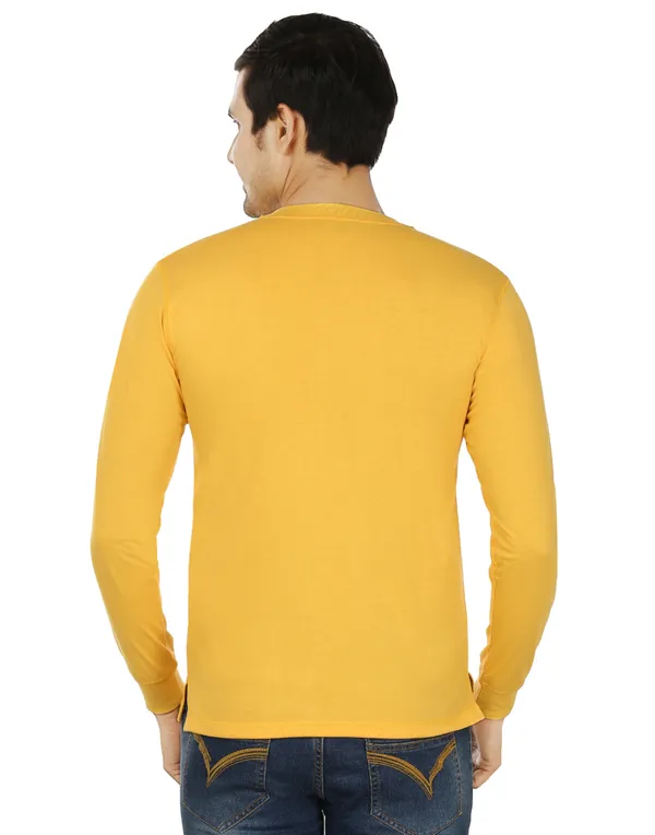Yellow_Plain_Henley_Neck_Full_Sleeves_T-Shirt_For_Men