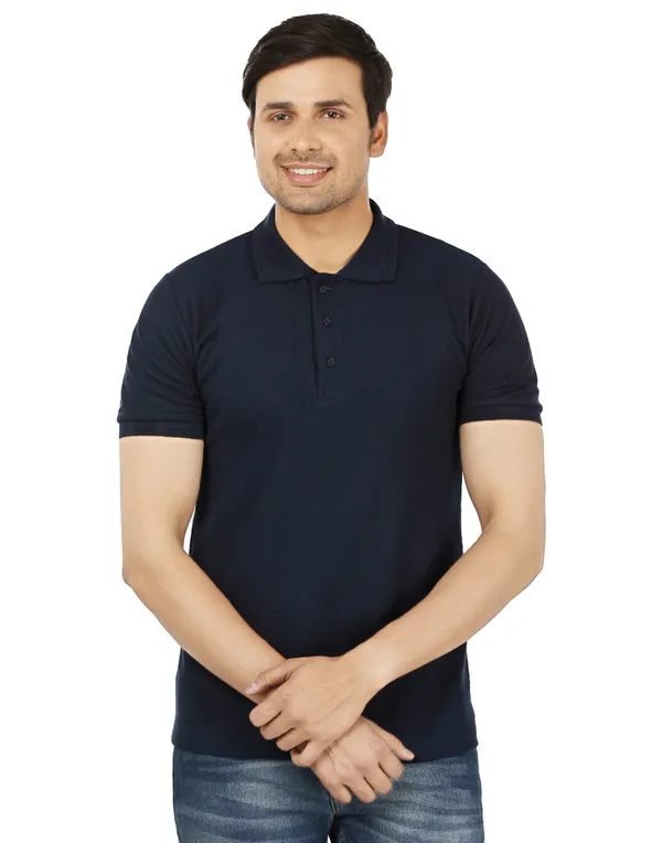 Navy_Blue_Plain_Polo_Neck_T-Shirt_For_Men