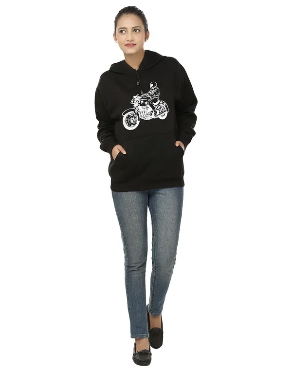 Black_Stylish_Bike_Printed_Hooded_Sweatshirt_For_Women