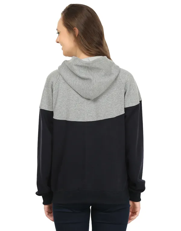 Grey_&_Navy_Blue_Stylish_Zipper_Designer_Hooded_Sweatshirt_For_Women