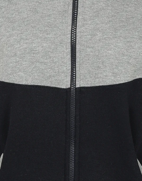 Grey_&_Navy_Blue_Stylish_Zipper_Designer_Hooded_Sweatshirt_For_Women