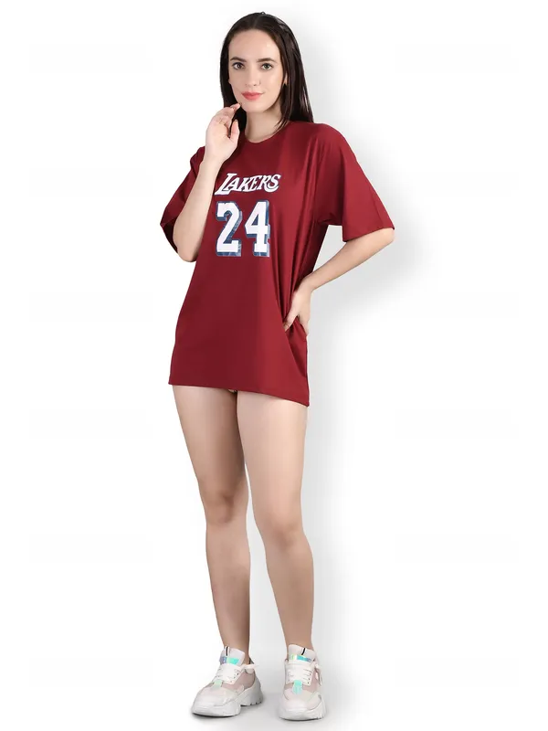 Maroon_Printed_Oversized_T-Shirt__For_Women