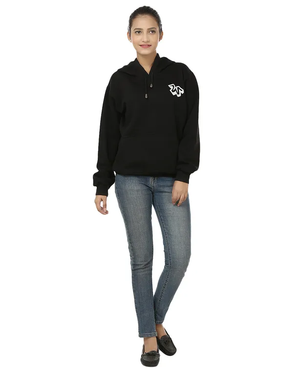 Black_Stylish_W_Printed_Hooded_Sweatshirt_For_Women