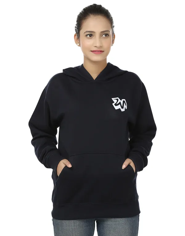 Navy_Blue_Stylish_W_Printed__Hooded_Sweatshirt_For_Women