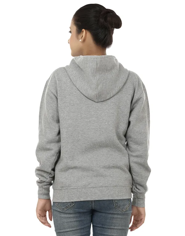 Grey_Stylish_Plain_Zipper_Hooded_Sweatshirt_For_Women