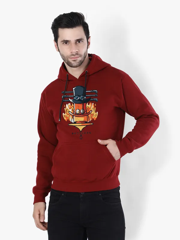 Maroon_Stylish_Anime_Printed_Hoodie_For_Men
