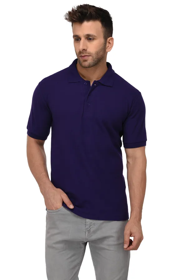 Purple_Plain_Polo_Neck_T-Shirt_For_Men