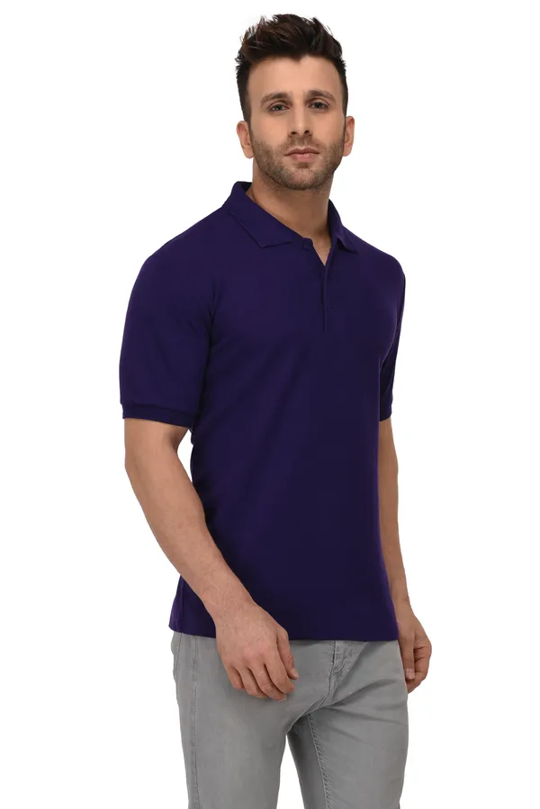 Purple_Plain_Polo_Neck_T-Shirt_For_Men
