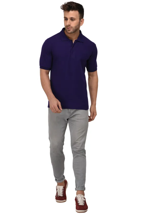 Purple_Plain_Polo_Neck_T-Shirt_For_Men