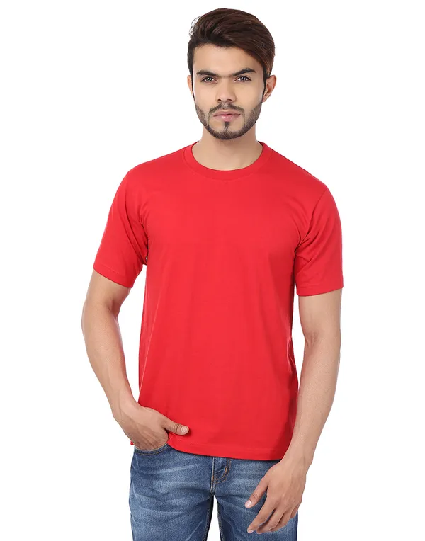Red_Plain_Round_Neck_T-Shirt_For_Men