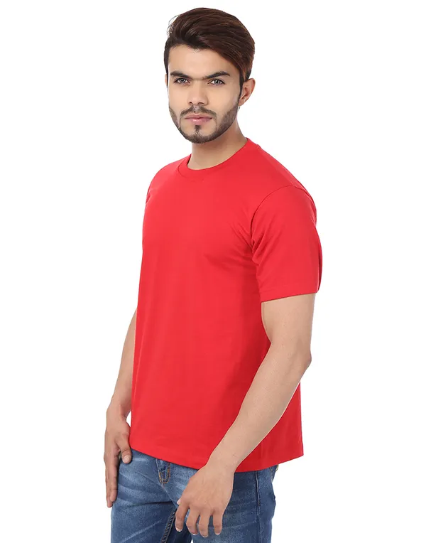 Red_Plain_Round_Neck_T-Shirt_For_Men