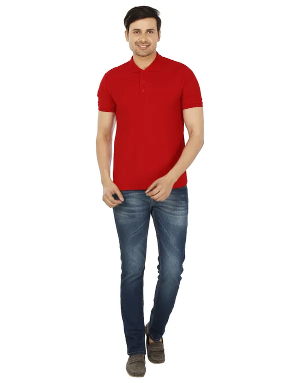 Red_Plain_Polo_Neck_T-Shirt_For_Men