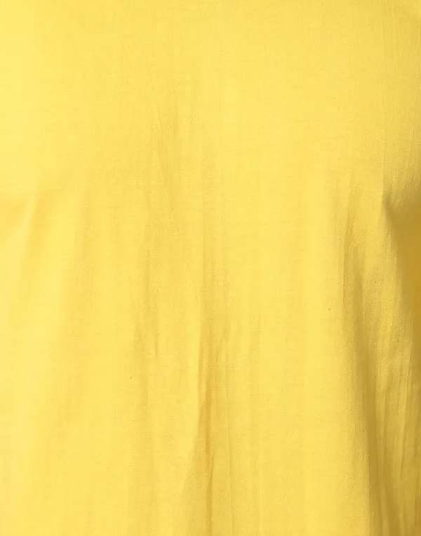 Yellow_Plain_Round_Neck_T-Shirt_For_Men