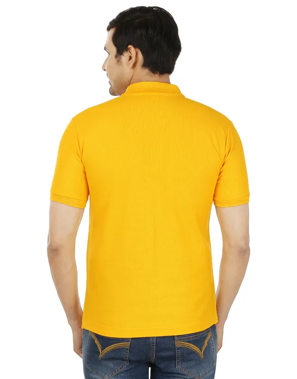 Yellow_Plain_Polo_Neck_T-Shirt_For_Men