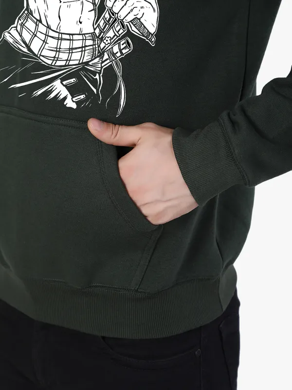 Bottle_Green_Stylish_Anime_Printed_Hoodie_For_Men
