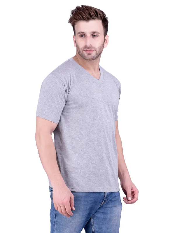Grey_Plain_V-Neck_T-Shirt_For_Men