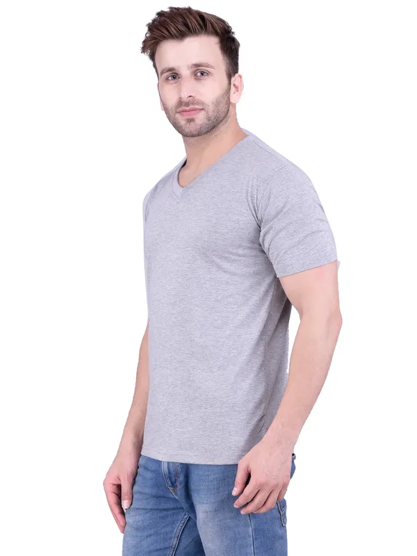 Grey_Plain_V-Neck_T-Shirt_For_Men