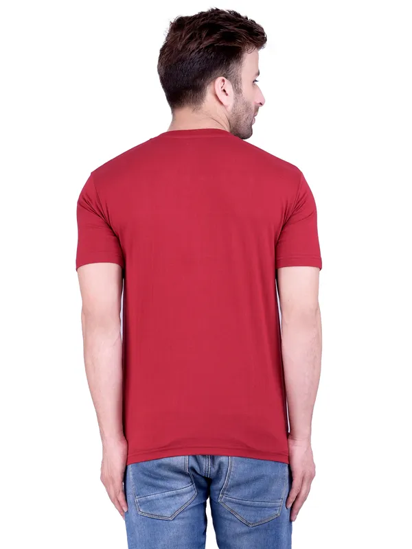 Maroon_Plain_V-Neck_T-Shirt_For_Men