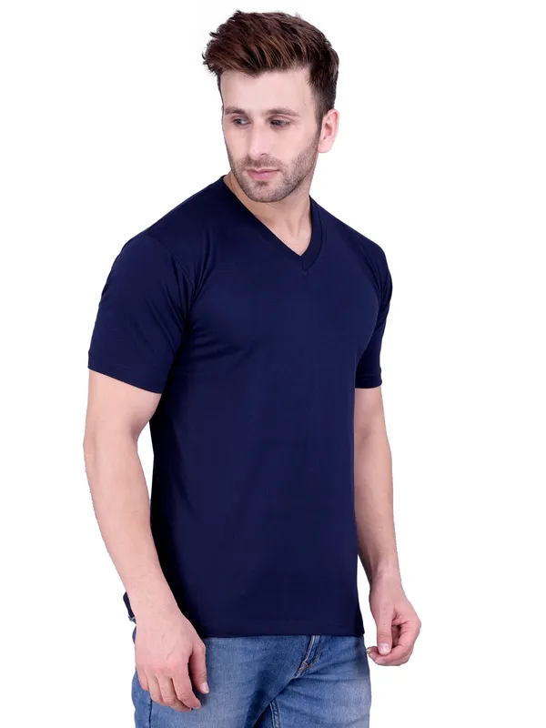 Navy_Blue_Plain_V-Neck_T-Shirt_For_Men