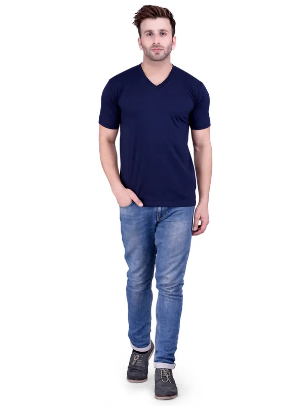 Navy_Blue_Plain_V-Neck_T-Shirt_For_Men