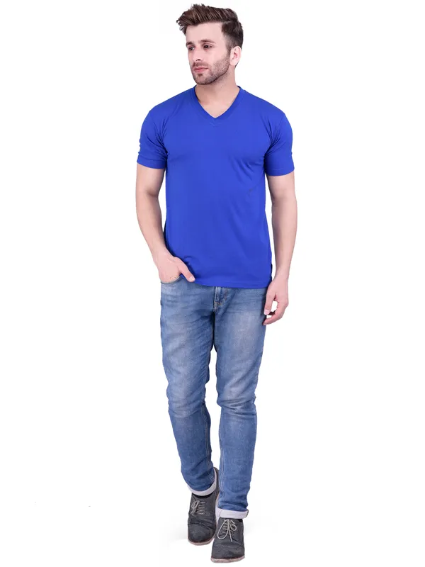 Royal_Blue_Plain_Royal_V-Neck_T-Shirt_For_Men