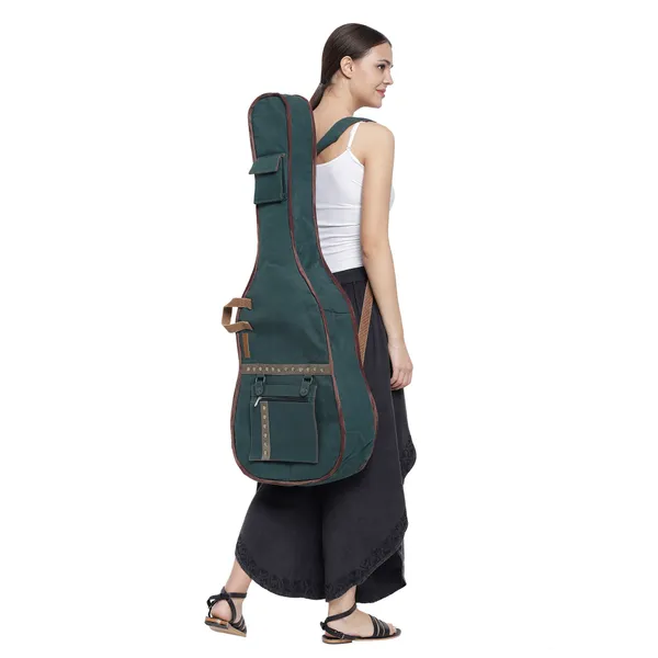 Blue_Unisex_Padded_Guitar_Bag_|_Canvas_Zipper_With_Back_Strap