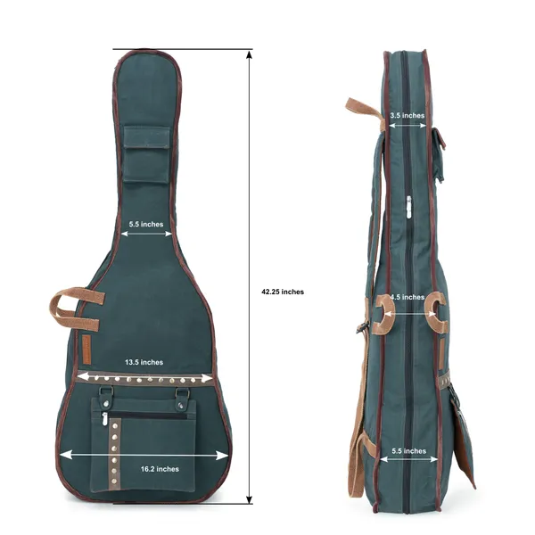 Blue_Unisex_Padded_Guitar_Bag_|_Canvas_Zipper_With_Back_Strap