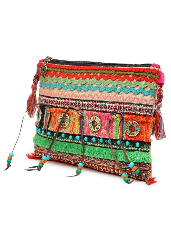 Multicolor_Women_Sling_Bag_|_Jute_Zipper_With_Shoulder_Strap