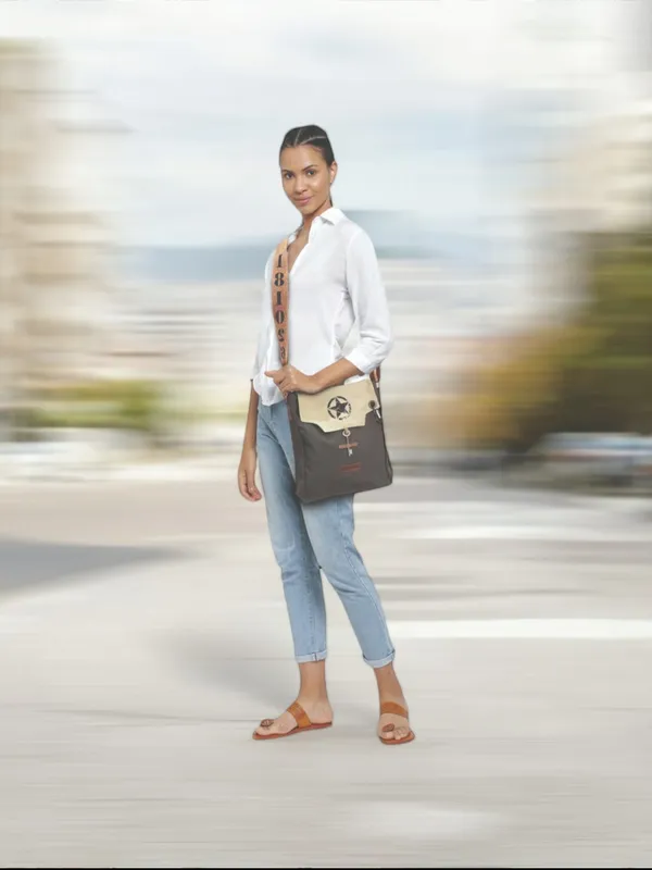 The House Of Tara Brown Unisex Messenger Bag Canvas Flap with