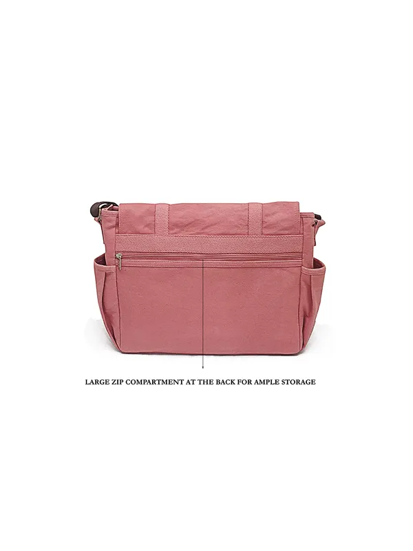 Pink_Unisex_Laptop_Messenger_Bag_|_Canvas_Zipper_With_Shoulder_Strap