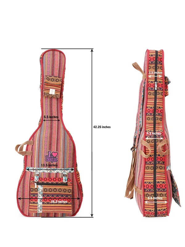 Multicolor_Unisex_Padded_Guitar_Bag_|_Handloom_Cotton_Zipper_with_Back_Strap