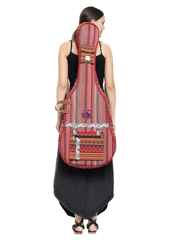Multicolor_Unisex_Padded_Guitar_Bag_|_Handloom_Cotton_Zipper_with_Back_Strap