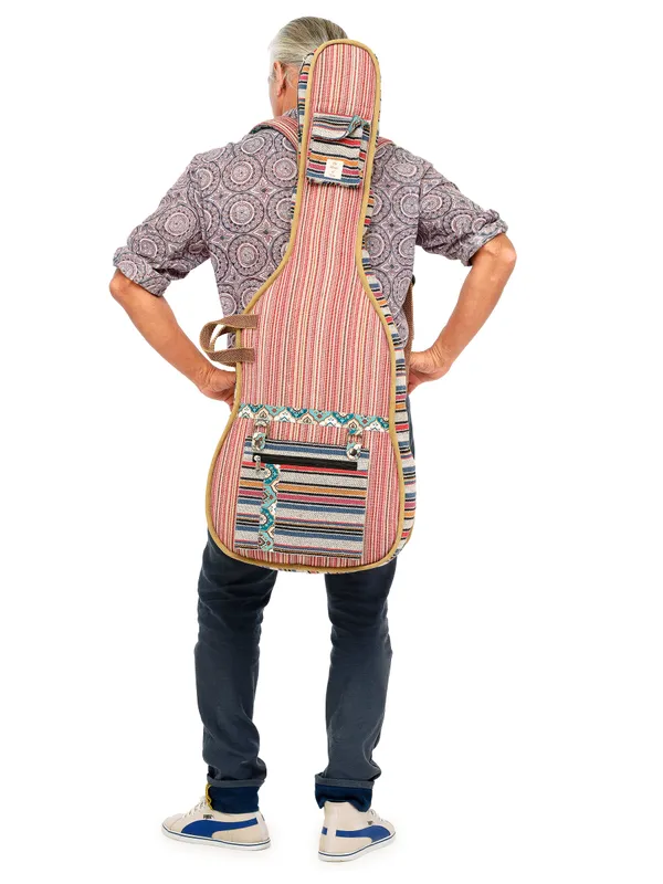 Multicolor_Unisex_Padded_Guitar_Bag_|_Handloom_Cotton_Zipper_with_Back_Strap