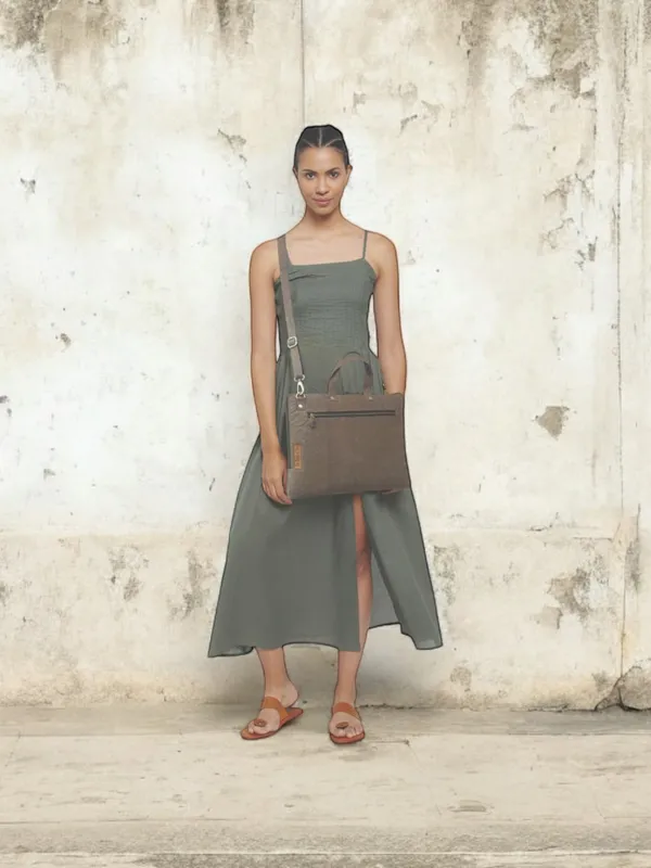 Brown_Unisex_Laptop_Sling_Bag_|_Canvas_Zipper_With_Removable_Strap