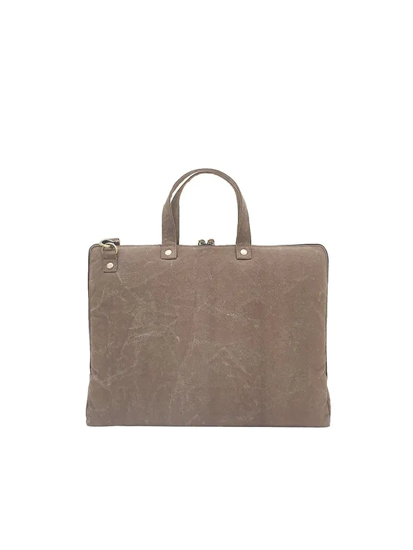 Brown_Unisex_Laptop_Sling_Bag_|_Canvas_Zipper_With_Removable_Strap
