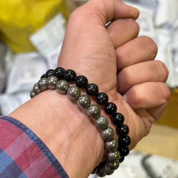 Pyrite_and_Black_Black_Tourmaline_Bracelet_Lab_Test_Certificate,_Crystal_Attracts_Business_Luck_Protective_Energy_Wealth_Finance
