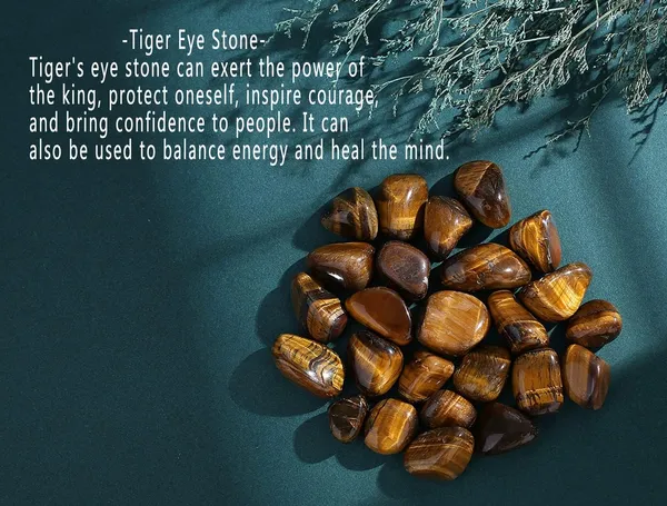 Natural_Energised_Tumble_Stone_Of_Rose_Quartz,_Citrine_Selenite,_Tiger_Eye,_Black_Obsidian_Used_For_Reiki_Healing,_Home_Decor,(Qty-_5_Nos.)_(Tumble_Stone,_Tiger_Eye)