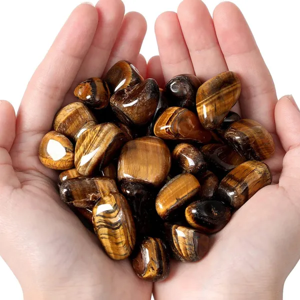 Natural_Energised_Tumble_Stone_Of_Rose_Quartz,_Citrine_Selenite,_Tiger_Eye,_Black_Obsidian_Used_For_Reiki_Healing,_Home_Decor,(Qty-_5_Nos.)_(Tumble_Stone,_Tiger_Eye)