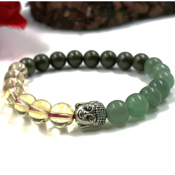 Wealth_Creation_And_Business_Luck_Bracelet_Made_With_Green_Aventurine,_Pyrite_And_Citrine.