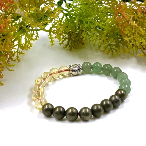 Wealth_Creation_And_Business_Luck_Bracelet_Made_With_Green_Aventurine,_Pyrite_And_Citrine.