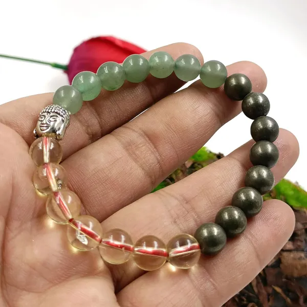 Wealth_Creation_And_Business_Luck_Bracelet_Made_With_Green_Aventurine,_Pyrite_And_Citrine.