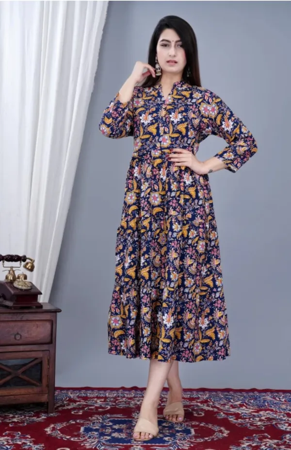Women_Blue_Floral_Gown_Dress